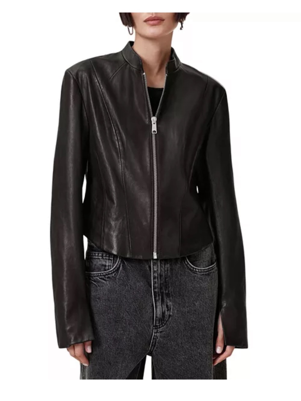 AllSaints Sadler Leather Jacket NWT sz US 4
